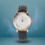 Elegant Gold Monogram Grey Modern Watch<br><div class="desc">Elegant Grey Gold Monogram Watch.
The gold design and monogram brings an elegant touch to the watch. 
Personalize by adding your initial and name.
Great as a personalized gift for family and friends.</div>