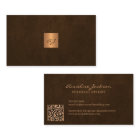Elegant gold monogrammed modern QR code