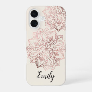 Elegant Gold Nature Mandala Iphone Case for Her