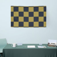 Elegant Gold & Navy Blue Chequered Pattern