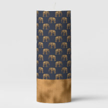 Elegant Gold Navy Blue Elephant Jungle Chic