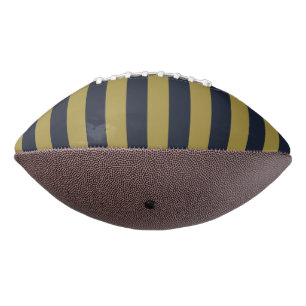 Elegant Gold & Navy Blue Vertical Stripes Football