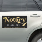 Elegant Gold Notary Loan Agent Car Magnet