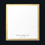 Elegant Gold Notepad<br><div class="desc">For additional matching marketing materials,  custom design or
logo enquiry,  please contact me at maurareed.designs@gmail.com and I will reply within 24 hours.
For shipping,  card stock enquires and pricing contact Zazzle directly.</div>