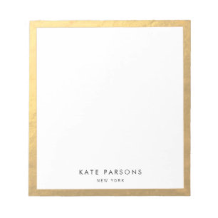 Elegant Gold Notepad