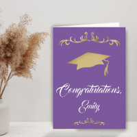 Elegant Gold Ornament Congratulations Graduate