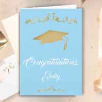 Elegant Gold Ornament Congratulations Graduate