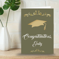 Elegant Gold Ornament Congratulations Graduate