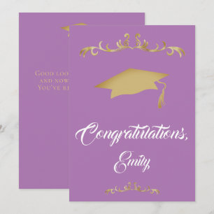 Elegant Gold Ornament Congratulations Graduation Card