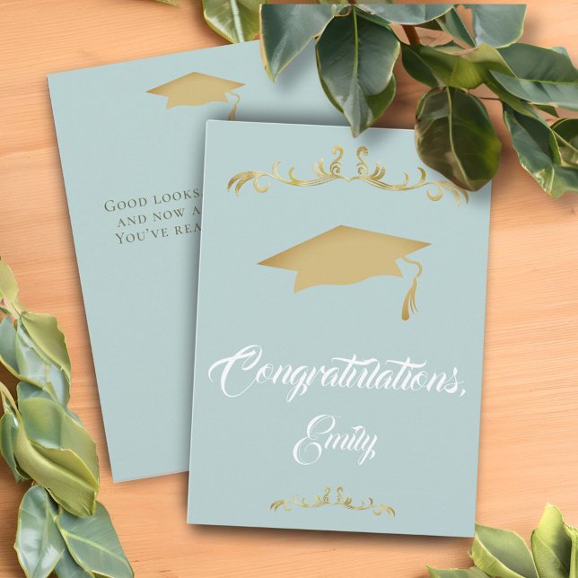 Elegant Gold Ornament Congratulations Graduation Card (Creator Uploaded)