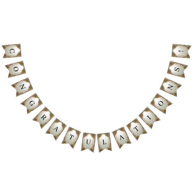 Elegant Gold Ornate Bunting Flag (All)