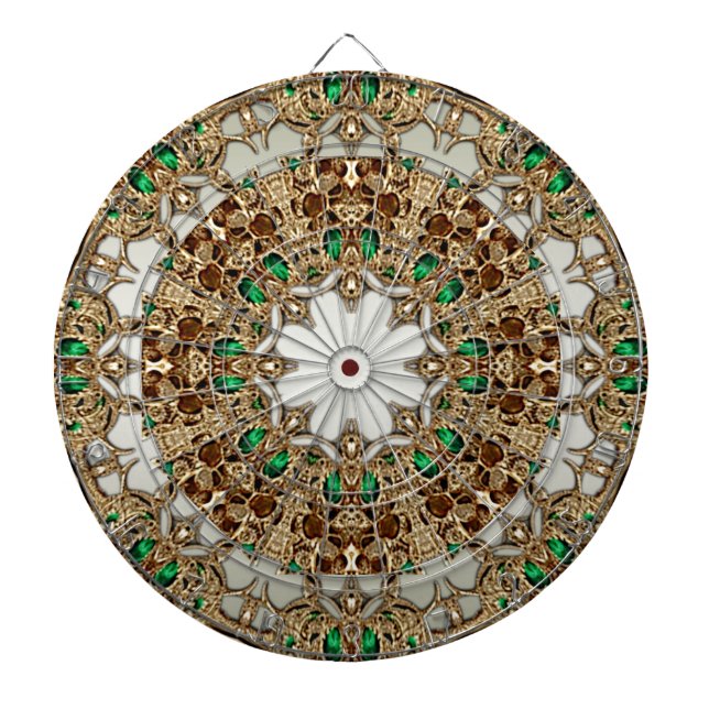 Elegant Gold Ornate Dartboard (Front)