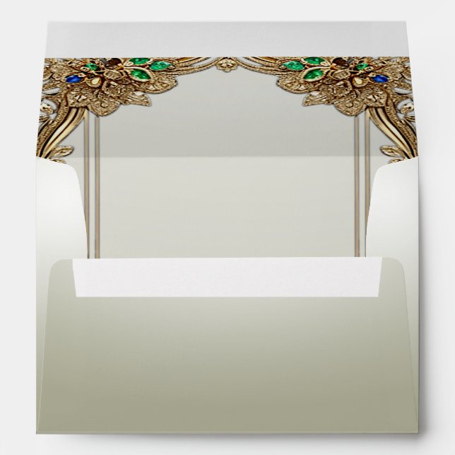 Elegant Gold Ornate Envelope (Back (Bottom))