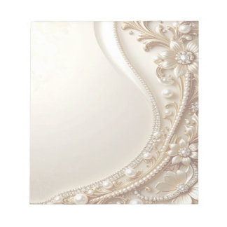 Elegant Gold Ornate Floral Notepad
