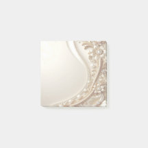 Elegant Gold Ornate Floral Post it Notes