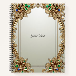 Elegant Gold Ornate Notebook