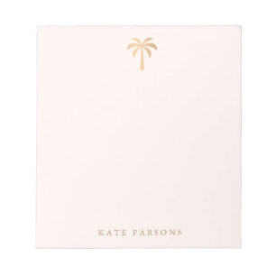 Elegant Gold Palm Tree Note Card