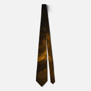 Elegant Gold Particles Glitter Sparkle Tie