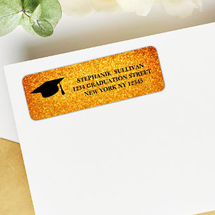 Elegant Gold Parties scintillant Graduation Adress