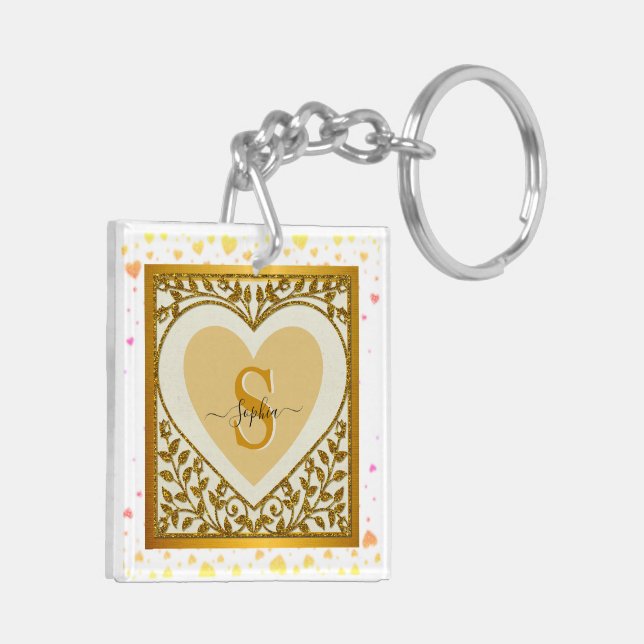 Elegant Gold Parties scintillant Heart Initial & N (Dos gauche)