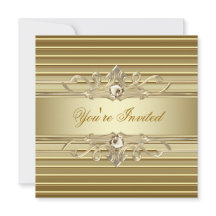 Elegant Gold Party Invitations