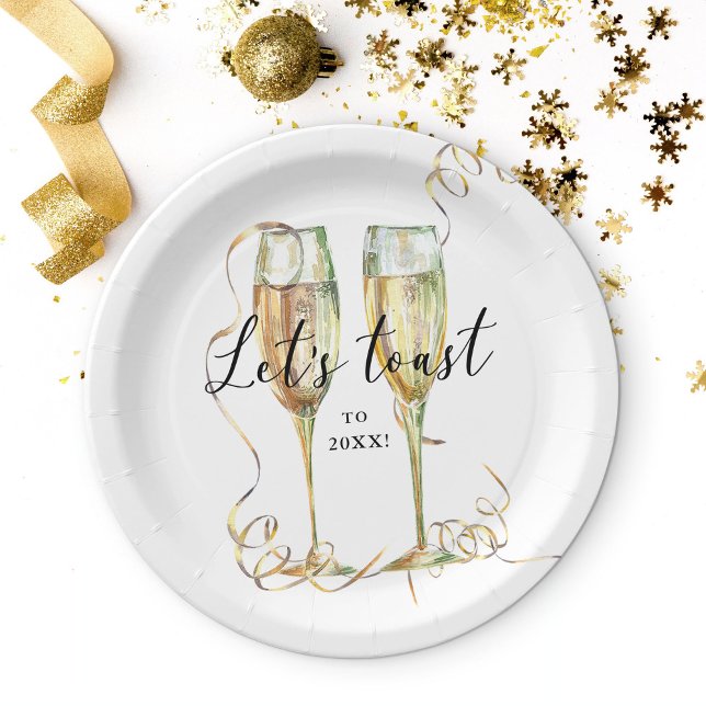 Elegant Gold Party Paper Plate (Creator Uploaded)