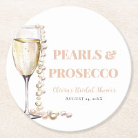 Elegant Gold Pearls and Prosecco Bridal Shower