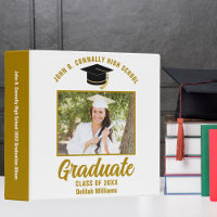 Elegant Gold Personalized Graduation Photo Album