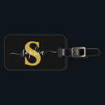 Elegant Gold Personalized Monogram Modern Simple Luggage Tag<br><div class="desc">Elegant Gold Personalized Monogram Modern Simple</div>