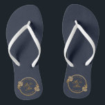 Elegant Gold Personalized Wedding | Flip Flops<br><div class="desc">For further customization, please click the "Customize" button and use our design tool to modify this template. If the options are available, you may change text and image by simply clicking on "Edit/Remove Text or Image Here" and add your own. If you wish to have this design added to a...</div>