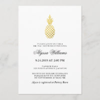 Elegant Gold Pineapple Bridal Shower