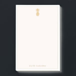 Elegant Gold Pineapple Notepad<br><div class="desc">Elegant gold pineapple. For additional matching marketing materials,  custom design or
logo enquiry,  please contact me at maurareed.designs@gmail.com and I will reply within 24 hours.
For shipping,  card stock enquires and pricing contact Zazzle directly.</div>