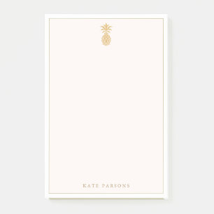 Elegant Gold Pineapple Notepad