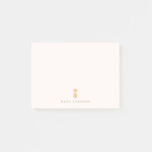 Elegant Gold Pineapple Notepad Note Card