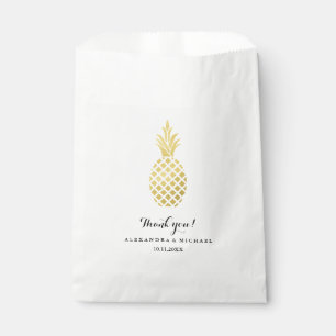 Elegant Gold Pineapple Wedding Favour Bag