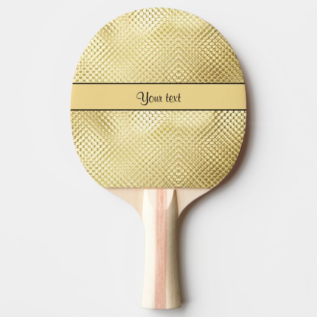Elegant Gold Ping Pong Paddle (Front)