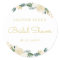 Elegant Gold Pink Floral Bridal Shower Sticker