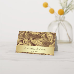 Elegant Gold Place Card