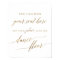 Elegant Gold Place Card Dance Floor Sign