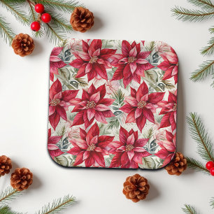 Elegant Gold Poinsettia Flower Paper Plate