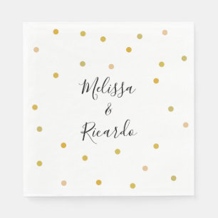 Elegant Gold Polka Dots Napkin
