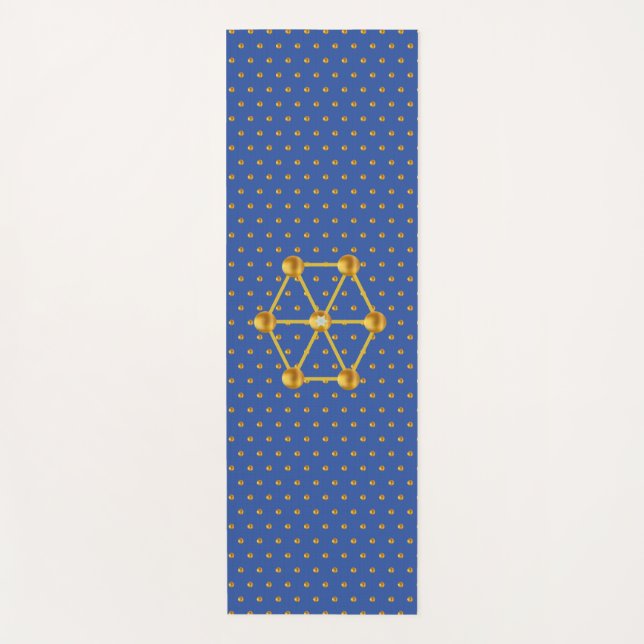 Elegant Gold Polka Dots Yoga Mat (Front)