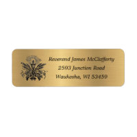 Elegant Gold Priest Communion Ordination Label