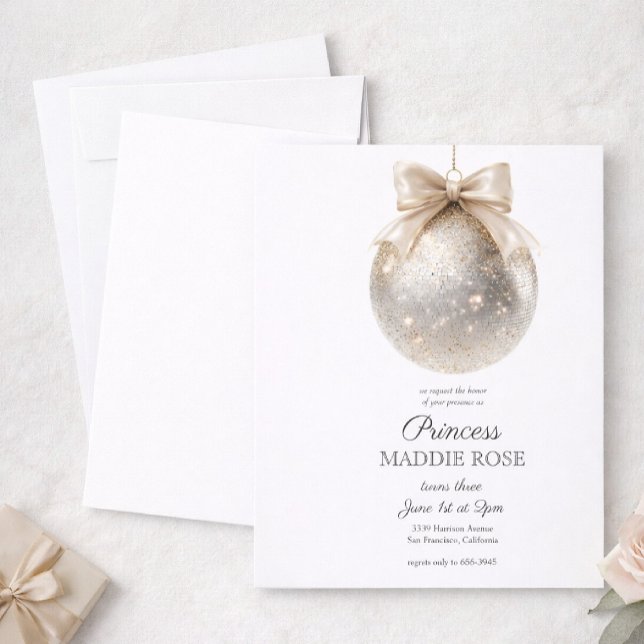 Elegant Gold Princess Birthday Invitation (Creator Uploaded)