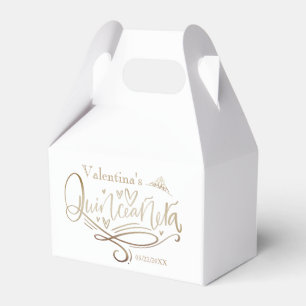 Elegant Gold Quinceañera Favor Box