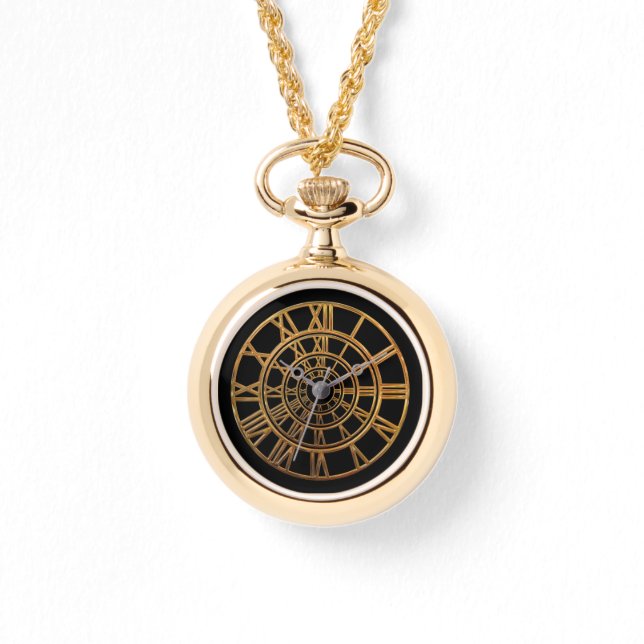 Elegant Gold Roman Numerals Watch (Front)
