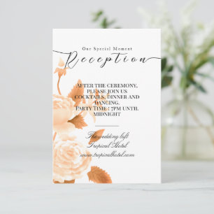 Elegant Gold Rose Black Wedding Enclosure Card