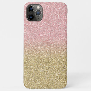 Elegant Gold & Rose Gold Glitter Sparkles Image iPhone 11 Pro Max Case