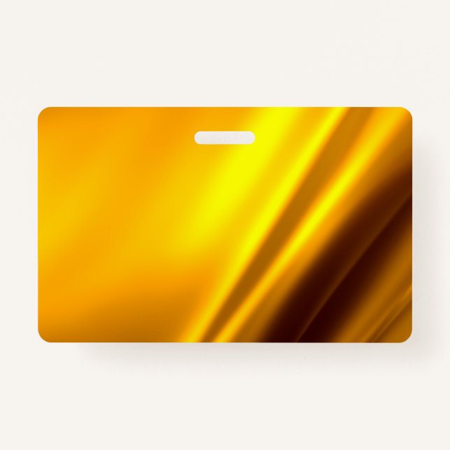 Elegant Gold Satin Faux Texture Look Badge (Back)