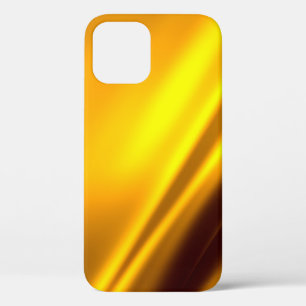 Elegant Gold Satin Faux Texture Look iPhone 12 Case